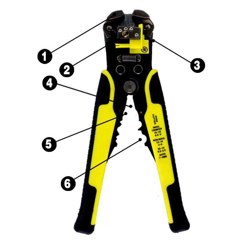 组合套装压线钳压接0.1-6mm2调压范围端子棘轮压线钳套装剥线钳