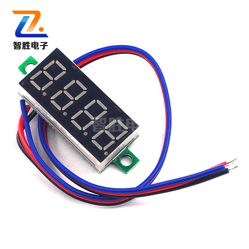 4位数显直流电压表头DC0-100V小型LED数字电压表高精度0.36寸三线
