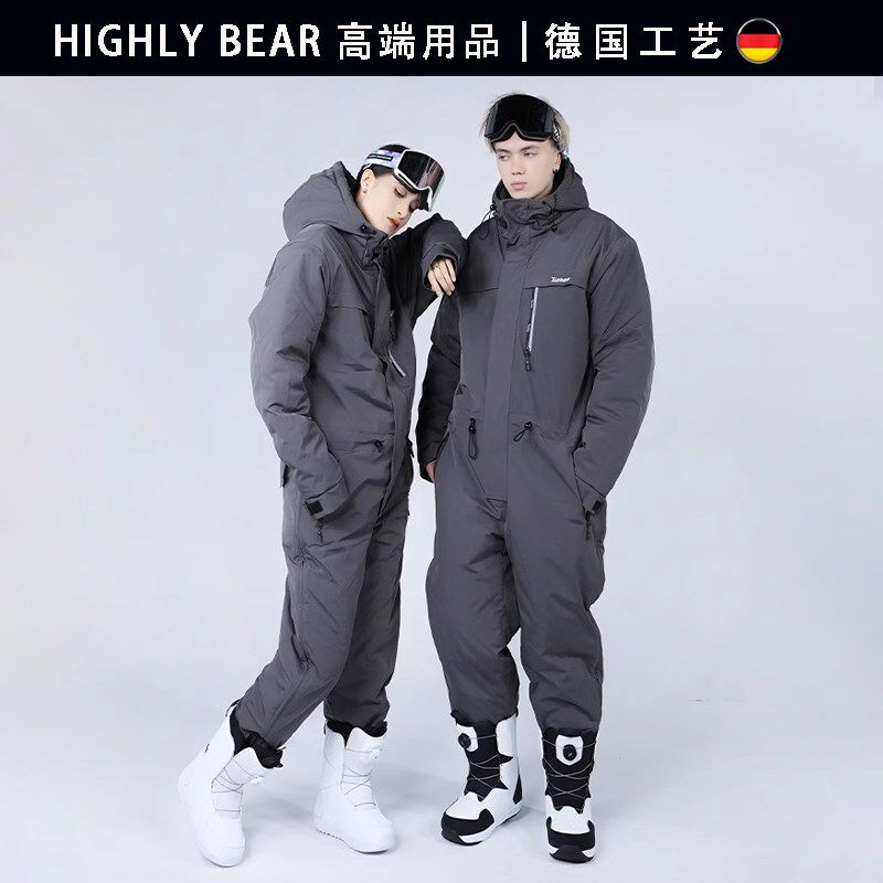 德国滑雪服冬季男女连体户外防寒防水防风加厚保暖一体骑行钓鱼服
