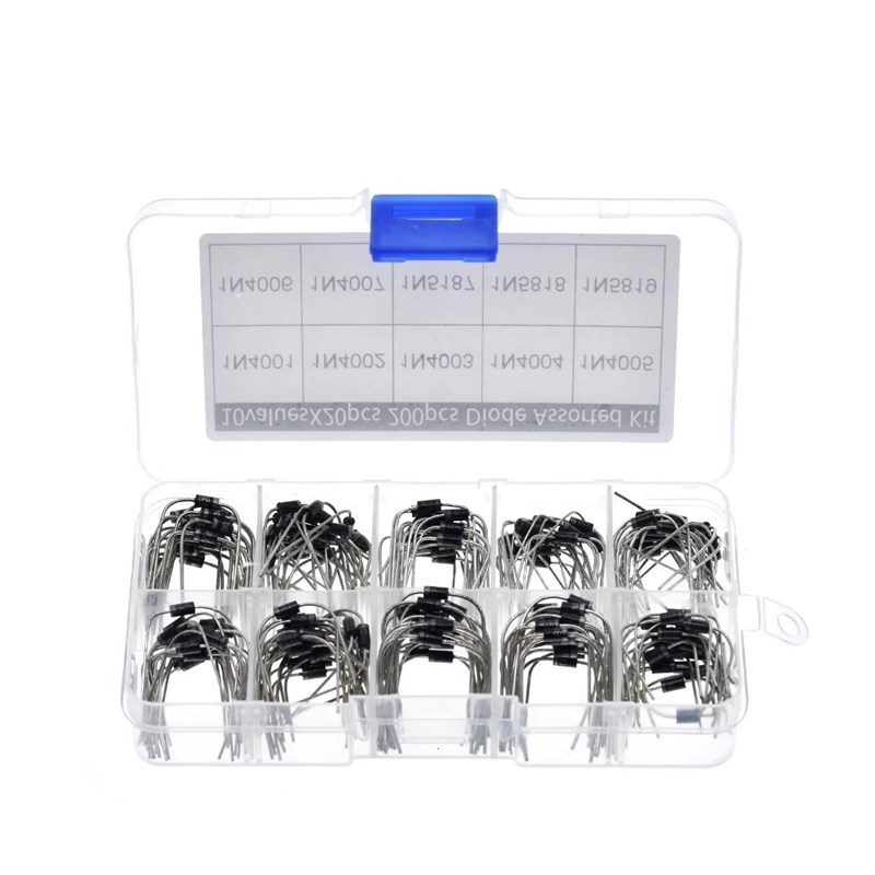 200PCS 10种规格整流二极管套装1N4001-1N4007--1N5817-1N5819