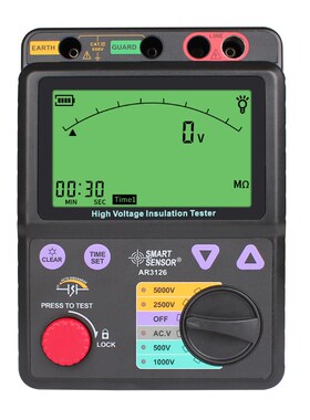 希玛兆欧表5000V数字高压兆欧表AR3123/3125/3126绝缘电阻测试仪
