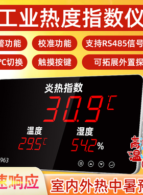 温湿度计表工业高精度炎热计家用室内实时显示仪仓库电子温度专用