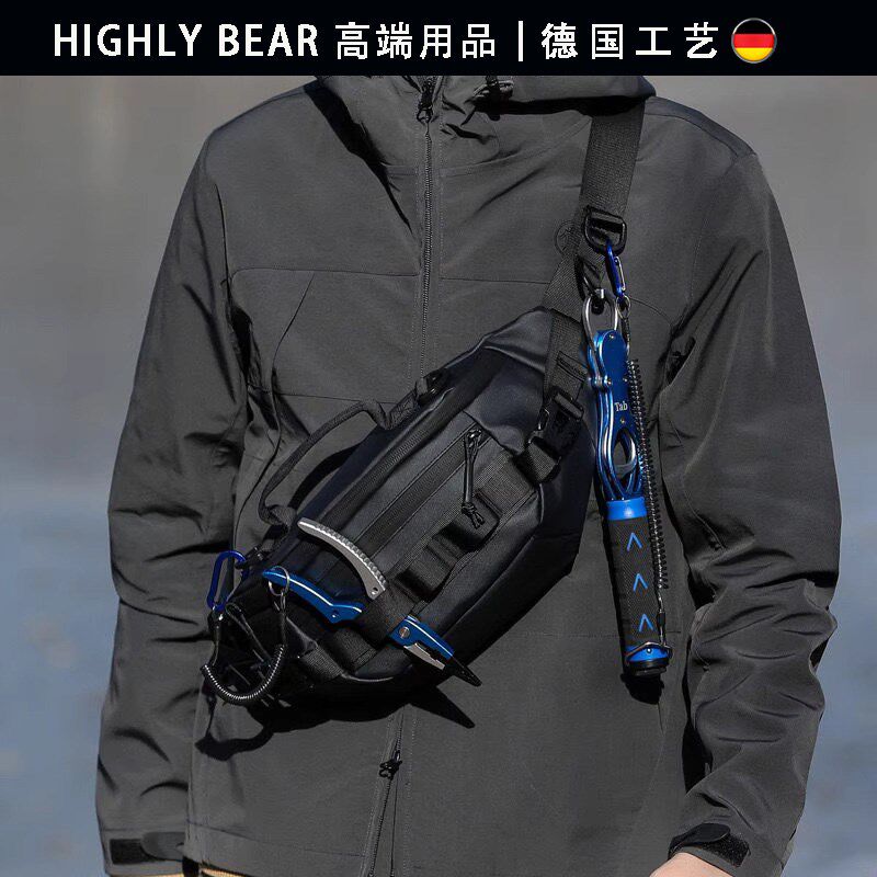 德国路亚包多功能腰包钓鱼渔具竿包斜挎包垂钓收纳包防水胸包背包
