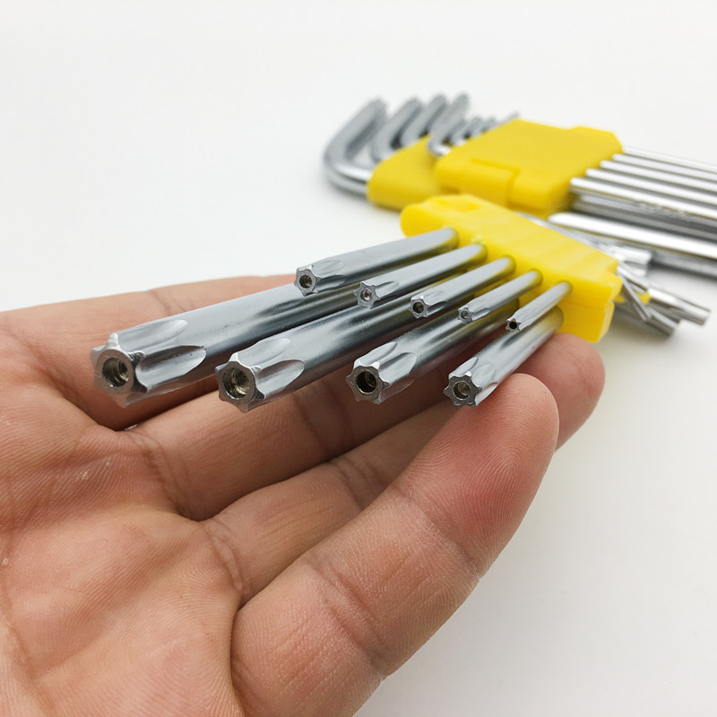 六星形米字内六角梅花扳手9件螺丝刀T10T15T20T25T27T30T40T45T50