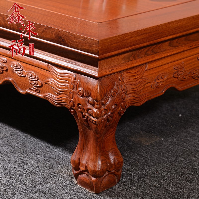 红木炕桌全实木炕几仿古中式榻榻米茶几花梨木飘窗桌矮桌地台底座