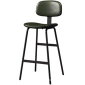 甄选工业风软包靠背脚凳铁艺吧台椅简约现家用吧台凳酒吧椅椅子