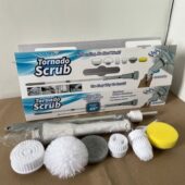 甄选电动清洁刷用具无线充电长柄多功能自动旋转伸缩防水硬毛洗地