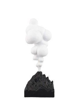 现代简约白色火山喷发创意摆件 客厅样板房玄关家居软装饰品