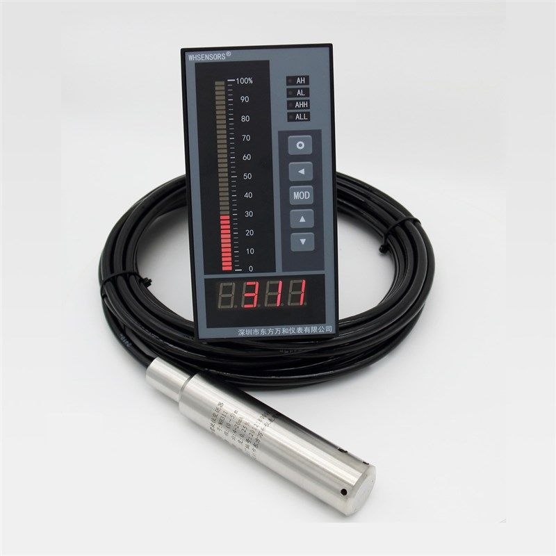 投入式液位变送器带控制器 水池液位温度显示装置,水塔液位温度显