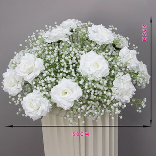 新款仿真花球路引花礼堂舞台装饰商场背景装饰婚礼堂布置装饰花球