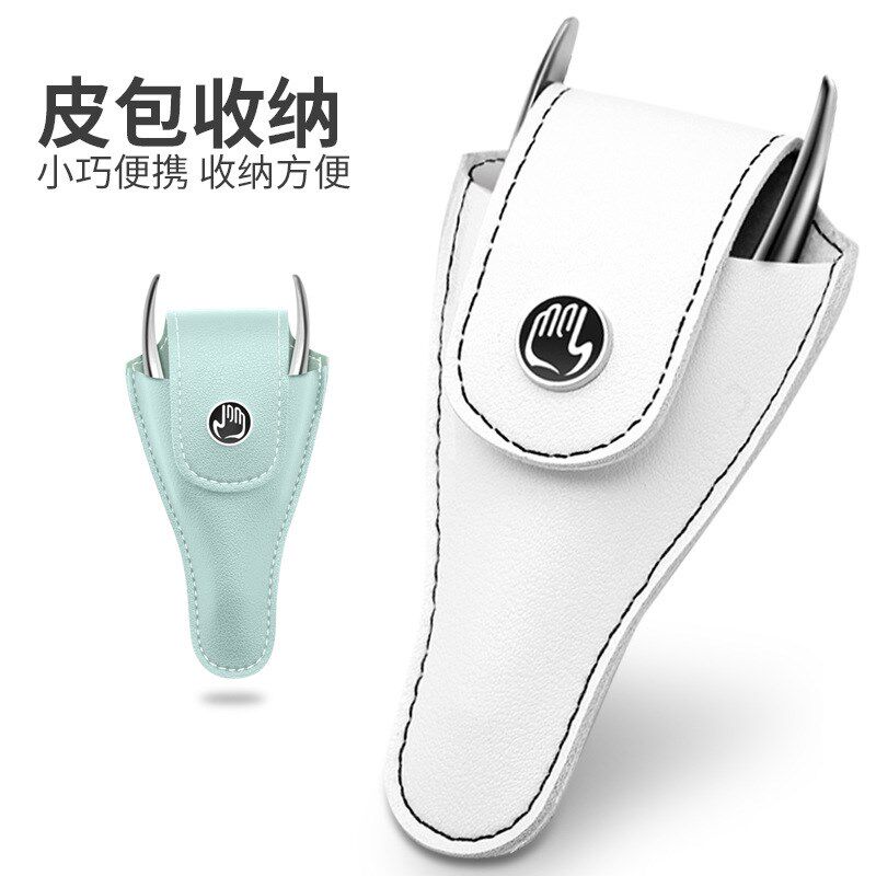 现货不锈钢两件套鹰嘴钳剪厚灰指甲尖嘴钳亮光修甲锉修甲沟钳工具