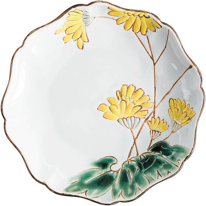 日式手绘陶瓷盘子前菜碟小菜盘小吃盘薯条点心碟手绘商用餐厅家用