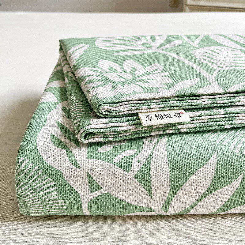 加厚老粗布床单简约条纹家用双人可机水洗学生宿舍亲肤床单三件套