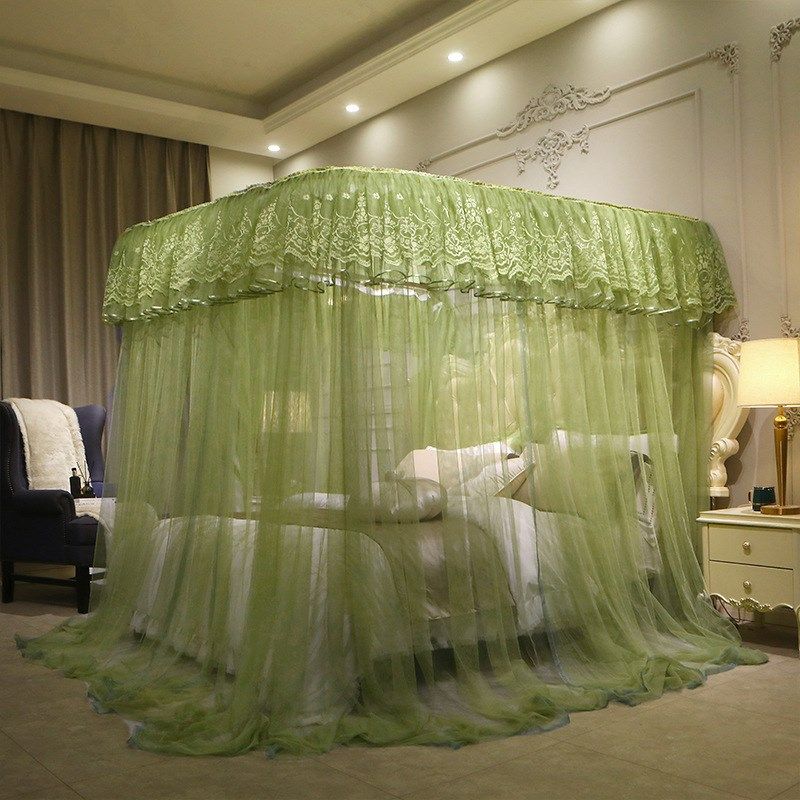 可升降导轨蚊帐宫廷U型公主风三开门1.5/1.8M双人床家用落地蚊帐,床上用品,蚊帐,淘宝优惠券,粉丝福利购,淘宝优惠卷