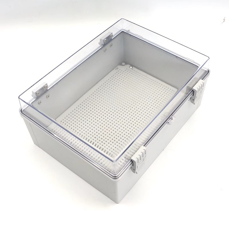 PC塑料搭扣防水接线箱 户外合页分布接线阻燃V0配电插座盒IP66