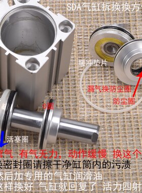 亚德客型SDA薄型气缸维修包修理包20 25 32 40 50 63SDAD/J/D/100