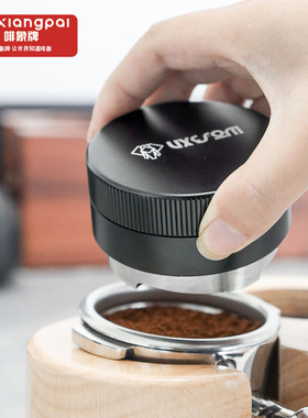 啡象牌咖啡布粉器304不锈钢自重力布粉锤51/53/58mm自动调节高度