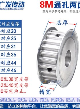 两面平 8M35齿/T 8M同步轮 AF型 槽宽32/42 内孔8-20mm