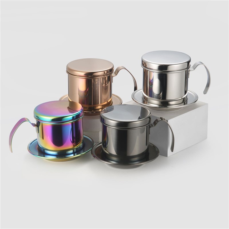 304不锈钢过滤杯越南式咖啡壶滴壶滴漏家用冲泡壶 coffee dripper