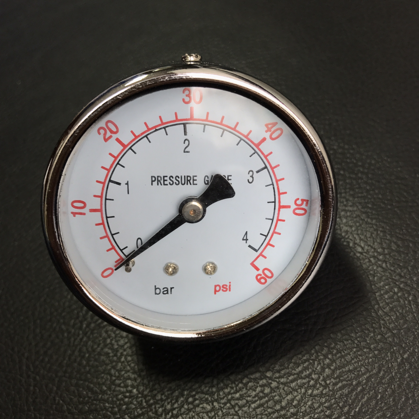 PT1/4螺纹 轴向压力表 直径 60mm 压力4BAR 60PSI y-60z 0.4mpa