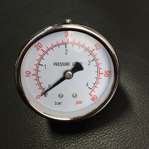 PT1/4螺纹 轴向压力表 直径 60mm 压力4BAR 60PSI y-60z 0.4mpa