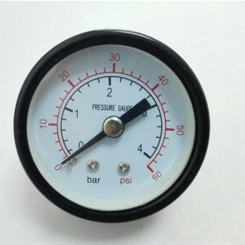 轴向压力测量表 0-4bar 0-60psi 40mm 背接式 螺纹 npt1/4 压力表