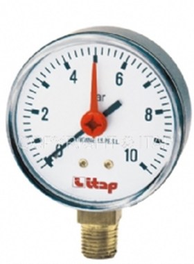 全进口压力表 ITAP 100%意大利制造art.482压力表底部连接/0-10巴