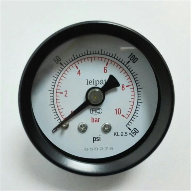 ZG1/4英制牙压力表 轴向背接式 10bar 150psi 双刻度指示 42mm
