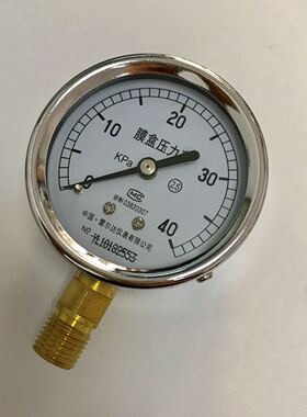 雷尔达膜盒压力表 YE-60 0-40kpa 直径60mm (实际外壳直径64mm)