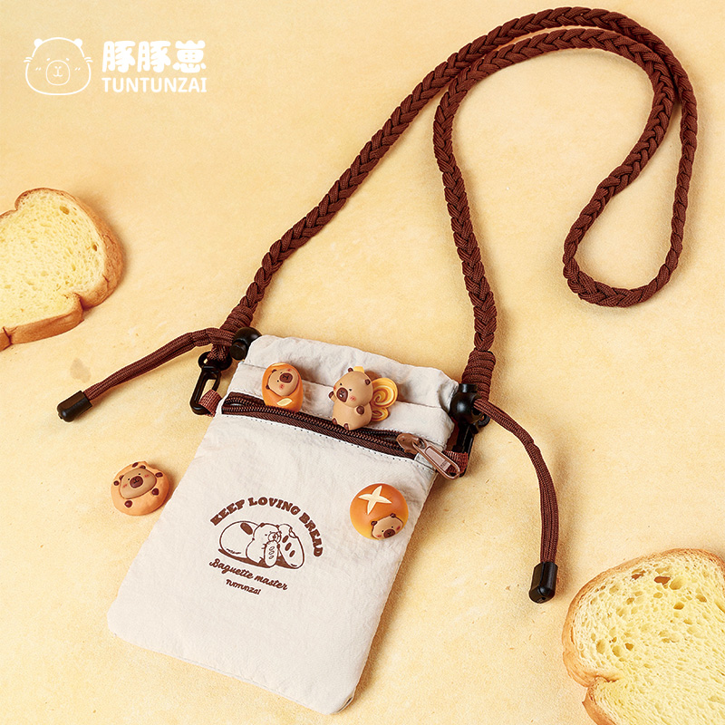 豚豚崽烘焙坊收纳单肩包斜挎包