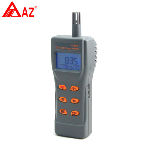 台湾衡欣 AZ77597一氧化碳/二氧化碳/温湿度检测仪带报警器