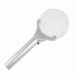 90mm亚克力镜片手持带灯看书 开口式 LED灯无镜框放大镜