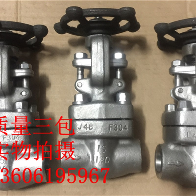 不锈钢丝口美标闸阀Z11H-800LBP锻钢承插焊闸阀丝口闸阀DN15-DN50