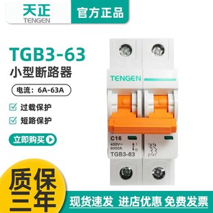 天正电气空气开关小型断路器TGB3 63系列空开C型