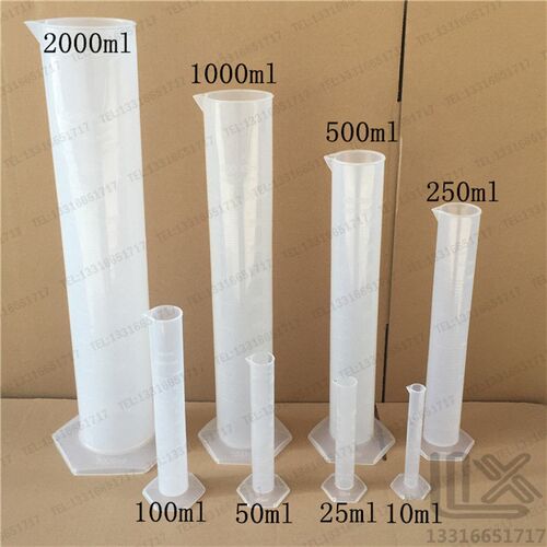10ml 25ml 50ml 100ml 250ml 500ml 1000ml 2000ml 塑料量筒 PP料