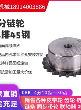 4分45钢台轮10齿-40齿配08B链条传动车床加工配件大全零件链齿轮