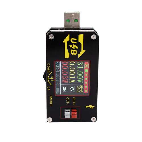 USB彩屏电源升降压模块恒压恒流5V转9V12V24VUSB升压线电压转换器