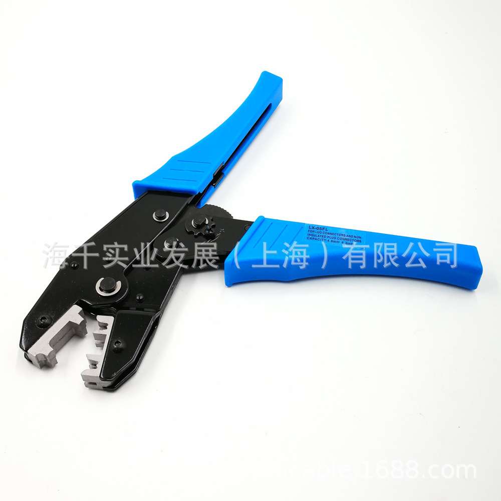 90度旗形端子压接钳LX-07FL/0506FL弯头6.3，4.8插簧端子压紧工具