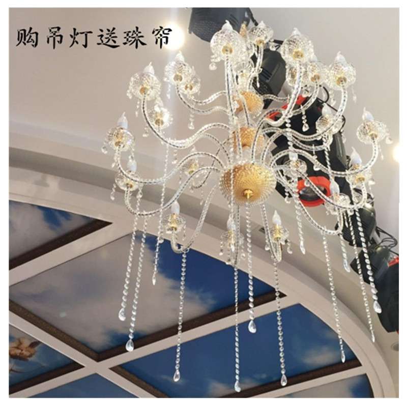 新款亚克力水晶吊灯舞台留影区婚庆场地布置道具仪式亭婚礼装饰灯