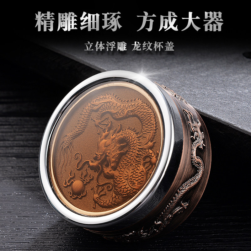 双层玻璃龙杯加厚透明泡茶杯子男水晶水杯子定制刻字印字logo