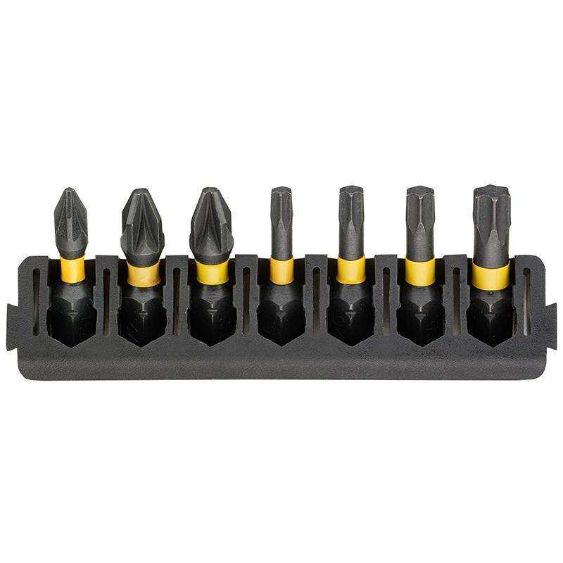 DeWALT DT70813-QZ 7件25毫米PZ1-PZ2/T15-T30螺丝批头套装