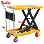 甄选现货500kg升0.9米手动升降平台PT500B手推模具脚踏液压平台车