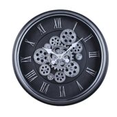 甄选复古齿轮挂钟艺术家用客厅装 饰壁钟怀旧圆形餐厅卧室用用欧式