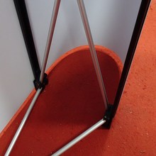 直型/弧形拉网展架 弧型背景板PVC画面磁性贴安装 铝合金拉网展架