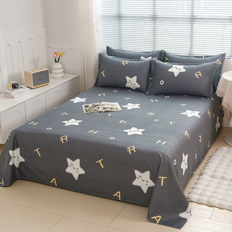 加厚床单单件双人床单学生宿舍单人床单亲肤磨毛四季通用大炕被单