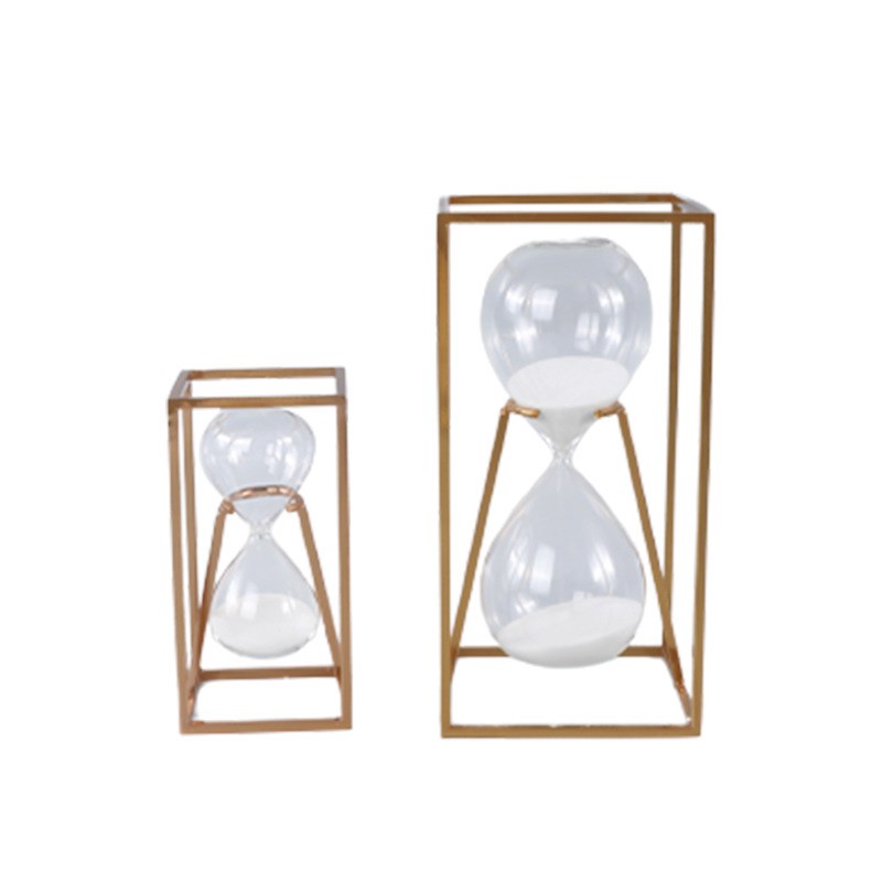 四方架复古时尚沙漏现代简约工艺品 精美礼品书房家居摆件计时器