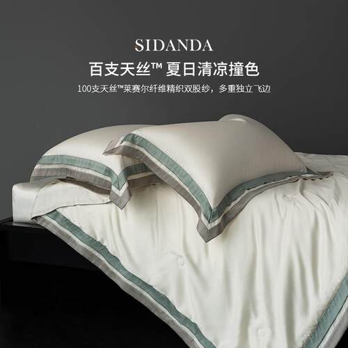 SIDANDA100支兰精天丝蚕丝被夏季凉感空调被桑蚕丝夏凉被子四件套