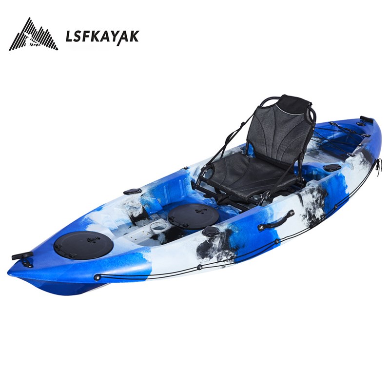 单人平台舟 单人座椅船塑料皮划艇 塑料钓鱼船塑料硬艇滚塑皮划艇