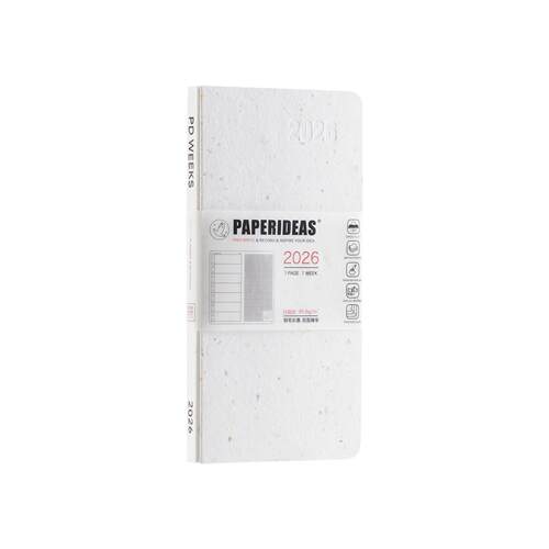 Paperideas48K裸背本2026周计划无酸纸weeks手帐本简约随身日程本