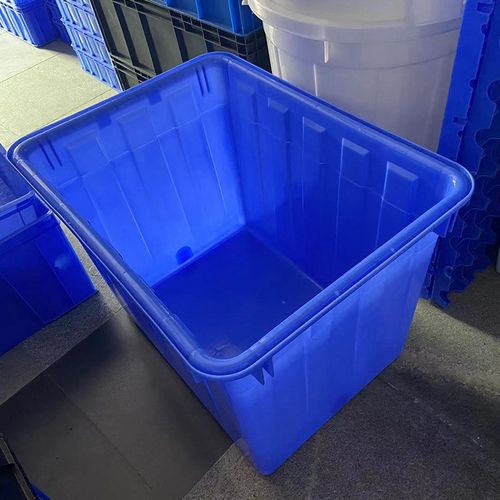 蓝色塑料水箱长方形加厚水产养殖塑料箱300L大号养鱼储水箱